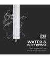 150cm 48W vanntett komplett LED-armatur, gjennomgangskoblet - 6240lm, 130lm/W, IP65, 6 års garanti