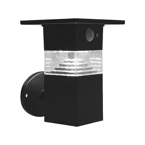 3W Solara vegglampe med sensor - IP54, 250lm, 3000K, solcelle, 3 års garanti