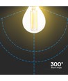 6W P45 pære E14 - Kulltråd, Klar Deksel, 4000K.