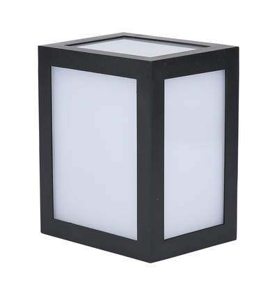 12W Vegglampe - LED, 6400K, svart hus