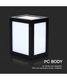 12W LED vegglampe - IP65, sort, 1350lm, utendørs, inkl. lyskilde