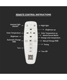 70W LED taklampe med fjernkontroll - 6000lm, CCT, dimbar, hvit metall, 58,5 x 39 cm