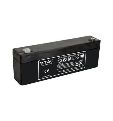 2,0Ah 12V blybatteri - 178x36x66mm, VRLA, oppladbart
