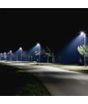 50W LED gatelykt med Samsung LED chip - 100lm/W, IP65, 6500K, grå, 110 grader