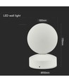 6W Vegglampe - LED, 3000K, IP65, Hvit Hus