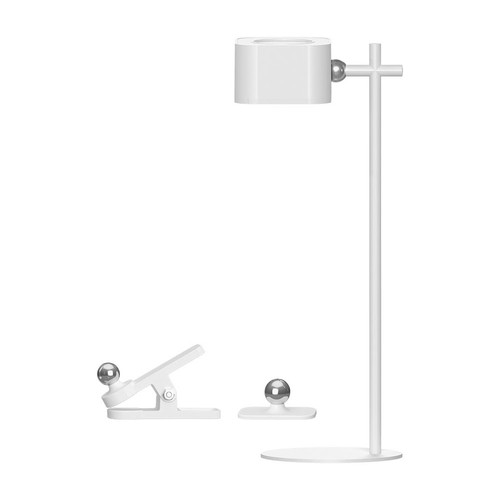 3W LED Bordlampe - Opp/Ned, Magnetisk, Touch, Dempbar, 3i1, Hvit, Hus