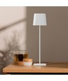 5W Bordlampe - Solcelle, Magnetisk, Touch Dempbar, 3i1, Hvit, Hus.