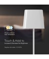 5W Bordlampe - Solcelle, Magnetisk, Touch Dempbar, 3i1, Hvit, Hus.