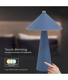 3W oppladbar LED bordlampe, Blå - Touch dimbar, 3-i-1 CCT, 4000mAh batteri, inkl. lyskilde