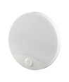 Samsung chip 15W LED vegglampe - PIR sensor, 3i1, rund, hvit hus.