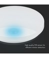 15W LED tak/vegglampe med sensor - Samsung LED chip, 3-i-1 CCT, IP44, hvit, rund, Ø25cm