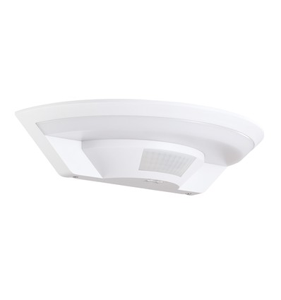 10W LED vegglampe med sensor, Samsung chip - IP54, 900lm, hvit, 5 års garanti