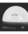 10W LED vegglampe med sensor, Samsung chip - IP54, 900lm, hvit, 5 års garanti