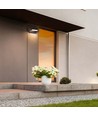 17W LED vegglampe - IP65, sort, aluminium
