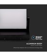 17W LED vegglampe - IP65, sort, aluminium