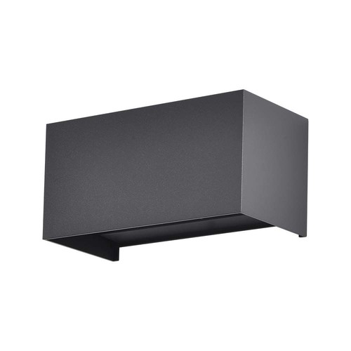 24W LED utendørs vegglampe - IP65, sort, opp/ned lys, 3000K, 2720lm, 20x10x10 cm