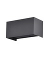24W LED utendørs vegglampe - IP65, sort, opp/ned lys, 3000K, 2720lm, 20x10x10 cm