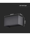 24W LED utendørs vegglampe - IP65, sort, opp/ned lys, 3000K, 2720lm, 20x10x10 cm
