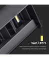 24W LED utendørs vegglampe - IP65, sort, opp/ned lys, 3000K, 2720lm, 20x10x10 cm