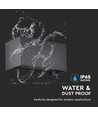 24W LED utendørs vegglampe - IP65, sort, opp/ned lys, 4000K, 2720lm, 20x10x10 cm