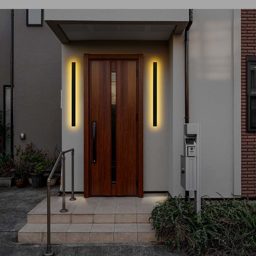 10W LED avlang vegglampe - 510*60*50mm, 4000K, svart, inne/ute, IP65