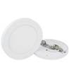 Outlet: Easy Fix Rund LED Panel Lampe 12W i 2700K Til Innfelt/Påbygd i Hvit