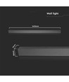 141cm 23W lineær LED vegglampe, RA90 - IP65, 2875lm, antrasitt, 3000K