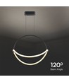 60cm 16W LED pendel - 1,5m wire, sort kropp, 3000K, 1920lm