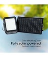 15W LED solcelle lyskaster med solpanel - 4000K, 3.7V, IP65, inkl. fjernkontroll, arbeidslampe, utendørs