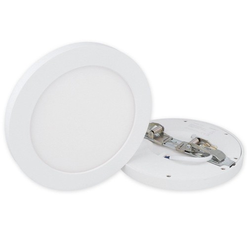 Outlet: Rundt LED Panel 24W i 2700K, 2200Lm, Til Innfelling/Utenpåliggende i Hvit