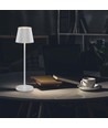 1,5W LED bordlampe, touch dimbar - 5V, IP54, 3000K, sand hvit, trådløs lading, oppladbar