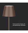1,5W LED - Bordlampe, Touch, Dimbare, 3000K, IP54, Sand Cortenfarget Hus