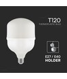 E27/E40 40W LED pære - 105lm/W, 6500K, T120, inkl. E40 adapter, kald hvit