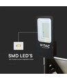50W Hybrid LED gatelykt med solcelle - 4000lm, IP65, 4000K, 50.000mAh batteri