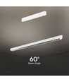 36W LED lysskinne til oppheng - 3-i-1 CCT, Samsung LED, 120cm, sort/hvit, inkl. wireoppheng