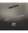 36W LED lineær pendel med Samsung LED - Matt grå, 120cm, CCT, 3-i-1 farge, IP20