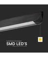 36W LED lineært pendelarmatur - CCT, sort, 2880lm, inkl. wireoppheng