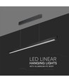36W LED lineært pendelarmatur - CCT, sort, 2880lm, inkl. wireoppheng