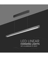 36W LED lineært pendel armatur, 3IN1 CCT - 2880lm, matt grå, Samsung LED, inkl. wireoppheng