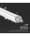 150cm 48W vanntett komplett LED-armatur - Samsung, IP65, 6500K