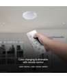 60W LED taklampe med fjernkontroll - Ø49,2cm, dimbar, 3-i-1 CCT, 100lm/W, nattlys funksjon