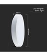 LED Designer Dome Lys 20W - Fjernkontroll, Dempbar, Elegant, Hvitt Deksler