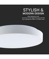 LED Designer Dome Lys 20W - Fjernkontroll, Dempbar, Elegant, Hvitt Deksler