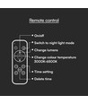 V-Tac Rund 40W LED taklampe, CCT - 3 lysfarger og dimming via fjernkontroll, Ø40cm
