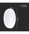 LED Designer Taklampe - 30W/60W/30W, Fjernkontroll, Dimbart, Victory, Hvitt Deksel