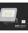 30W LED lyskaster, Samsung LED chip - Sort, 3000K, 1m ledning, IP65 utendørs
