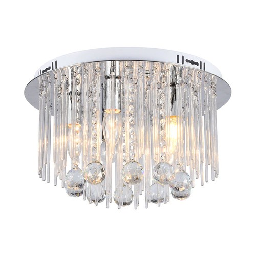 LED Designer Taklampe - Krystallampe, Klar, Sokkel E14.