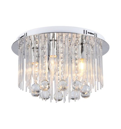 LED Designer Taklampe - Krystallampe, Klar, Sokkel E14.