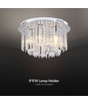 LED Designer Taklampe - Krystallampe, Klar, Sokkel E14.