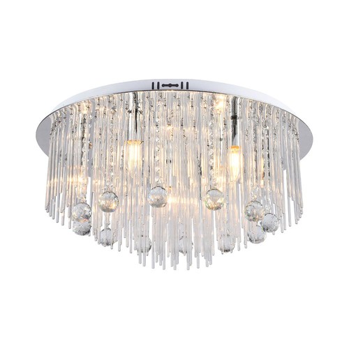 Ø60cm LED Designer krystall taklampe - E14 fatning, klart glass, IP20 innendørs